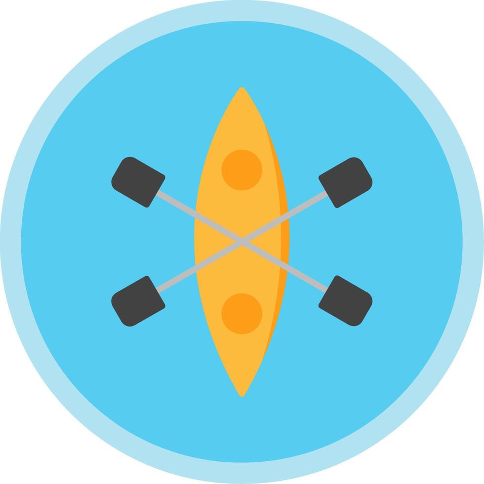 Kayak Flat Multi Circle Icon vector