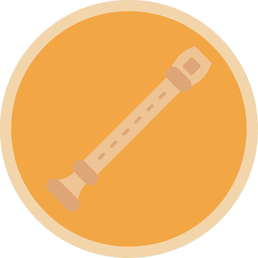 Flute Flat Multi Circle Icon vector