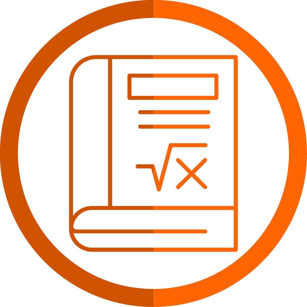 Book Line Orange Circle Icon vector