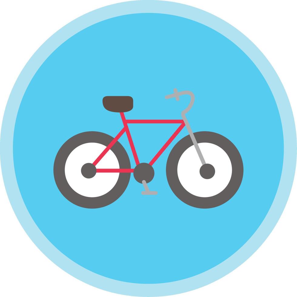 bicicleta plano multi circulo icono vector