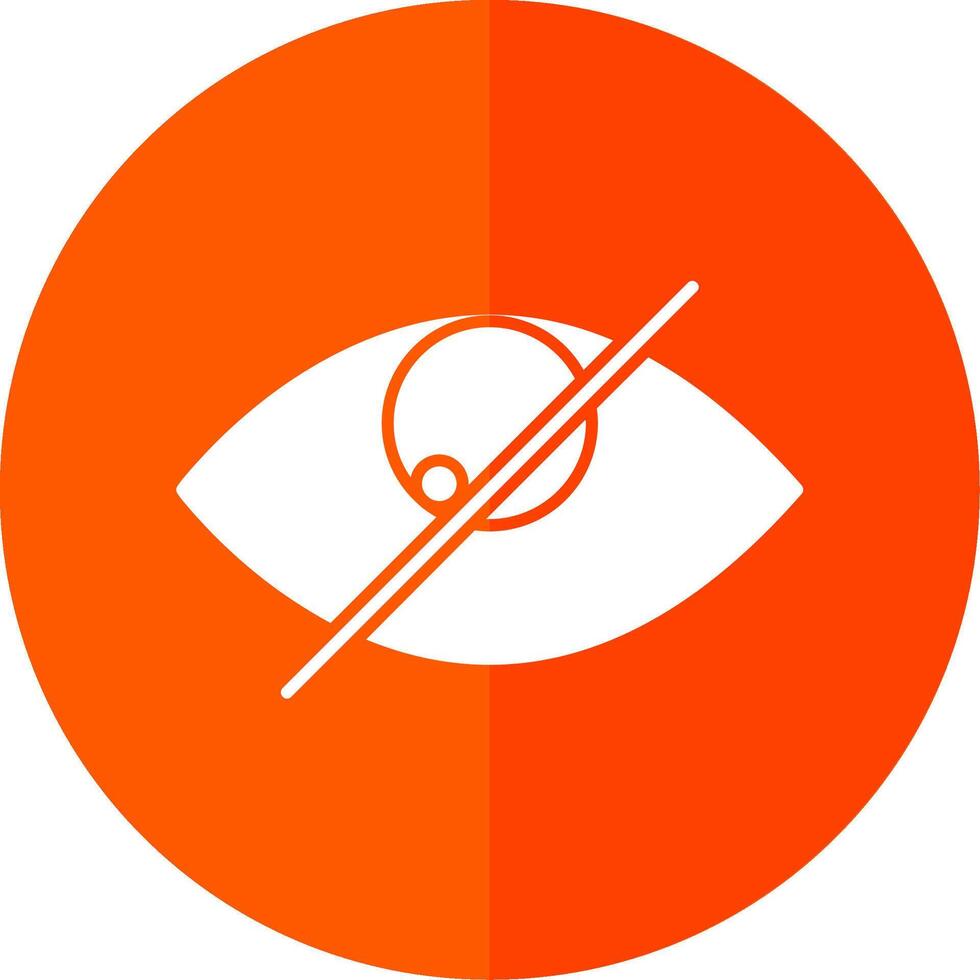 Hide Glyph Red Circle Icon vector