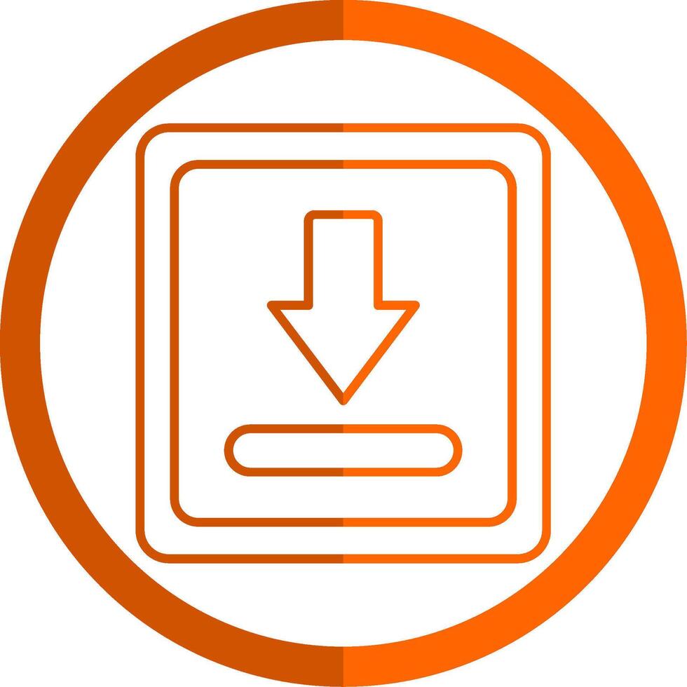 Download Line Orange Circle Icon vector
