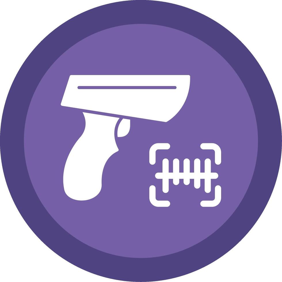 Barcode Scanner Glyph Multi Circle Icon vector