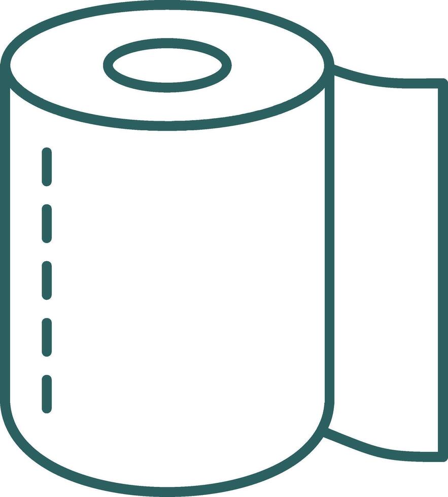 Toilet Roll Line Gradient Round Corner Icon vector