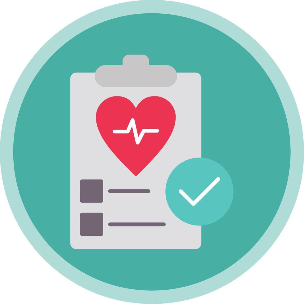 Health Check Flat Multi Circle Icon vector