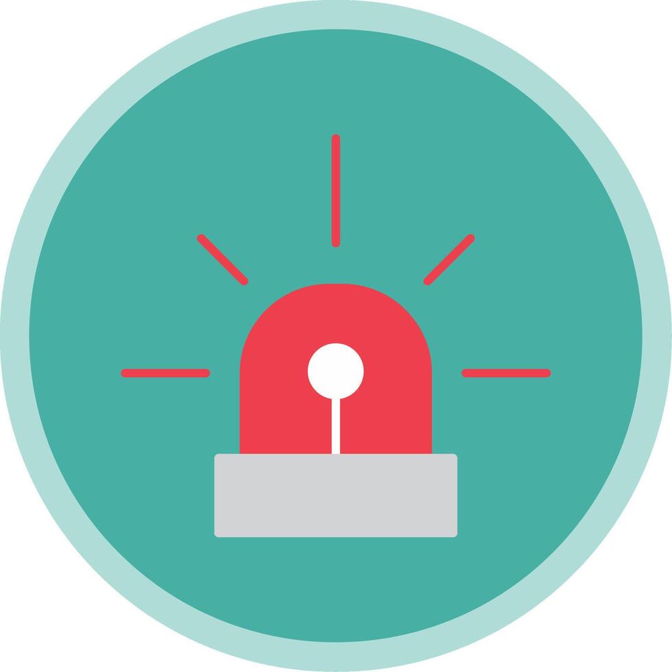 Siren Flat Multi Circle Icon vector