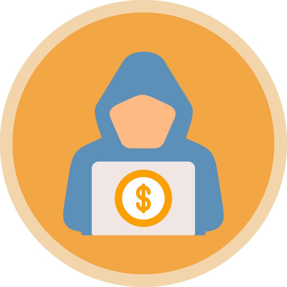 Money Laundering Flat Multi Circle Icon vector