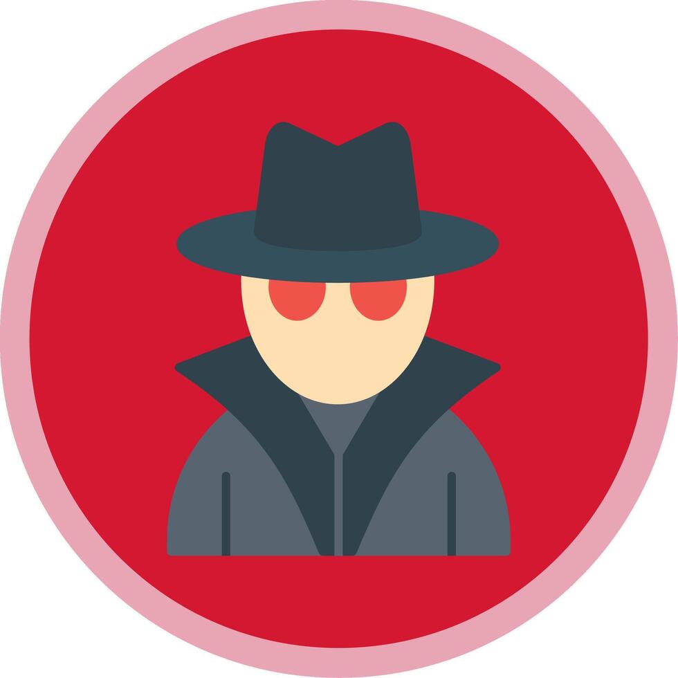 Criminal Flat Multi Circle Icon vector