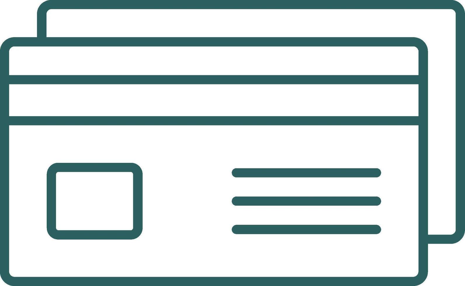Debit Card Line Gradient Round Corner Icon vector