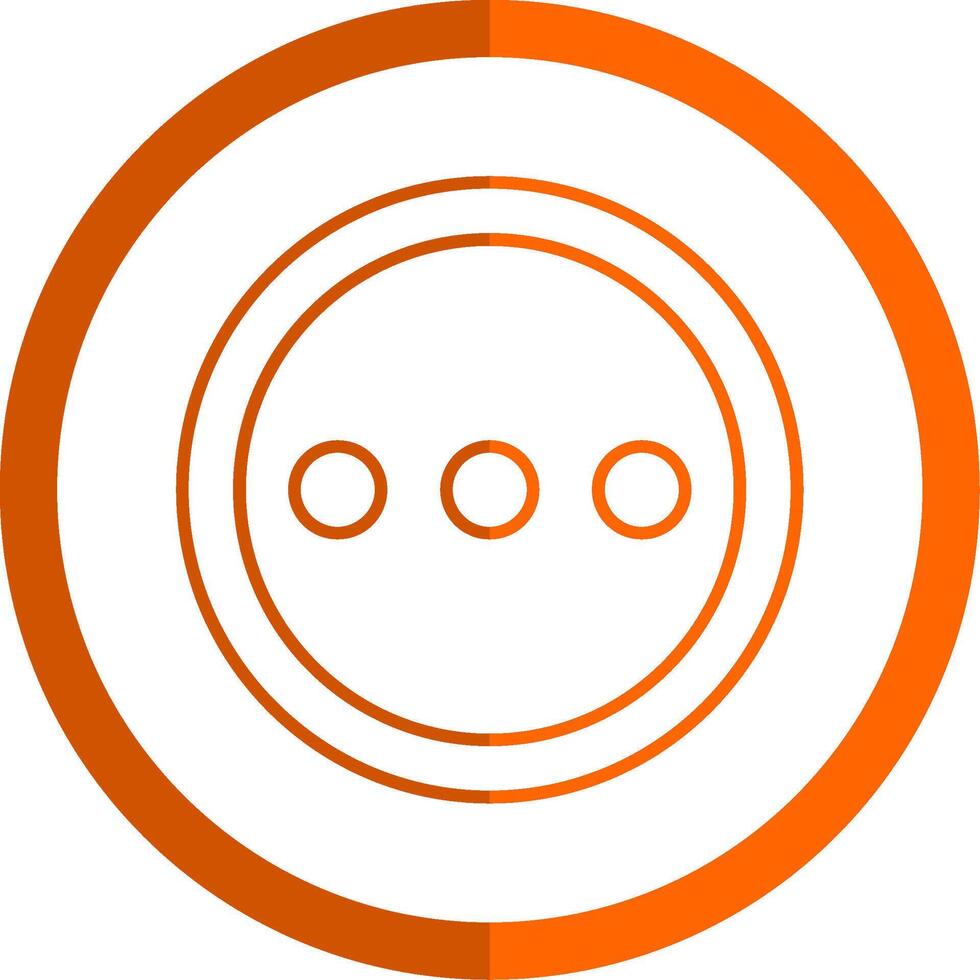 más gratis línea naranja circulo icono vector