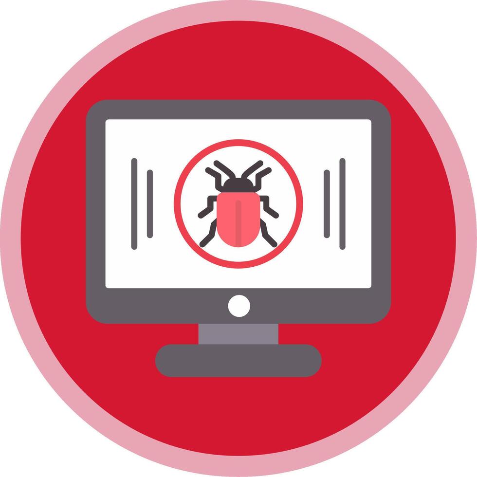 Malware Flat Multi Circle Icon vector