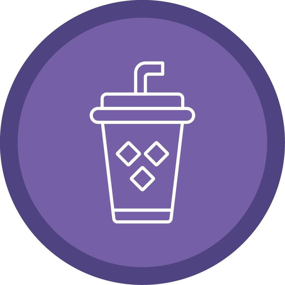 Juice Line Multi Circle Icon vector