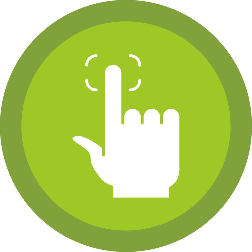 Finger Print Glyph Multi Circle Icon vector
