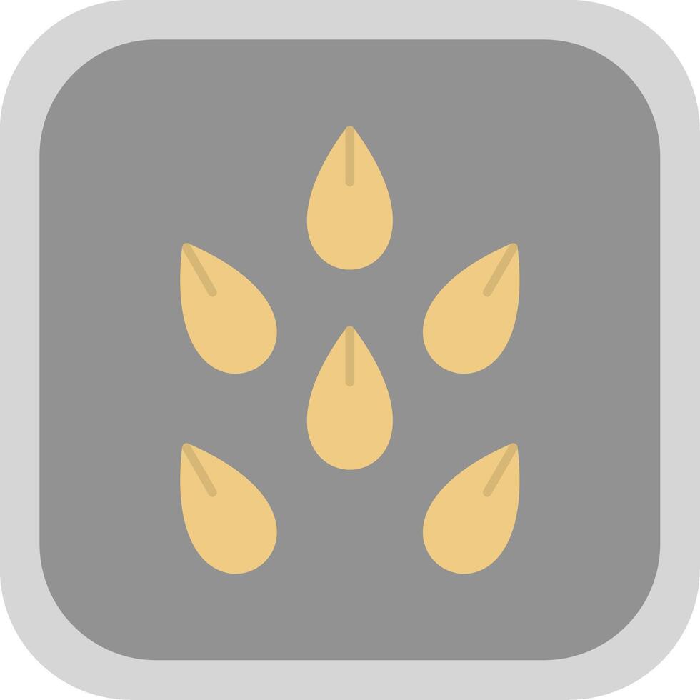 Seeds Flat Round Corner Icon vector