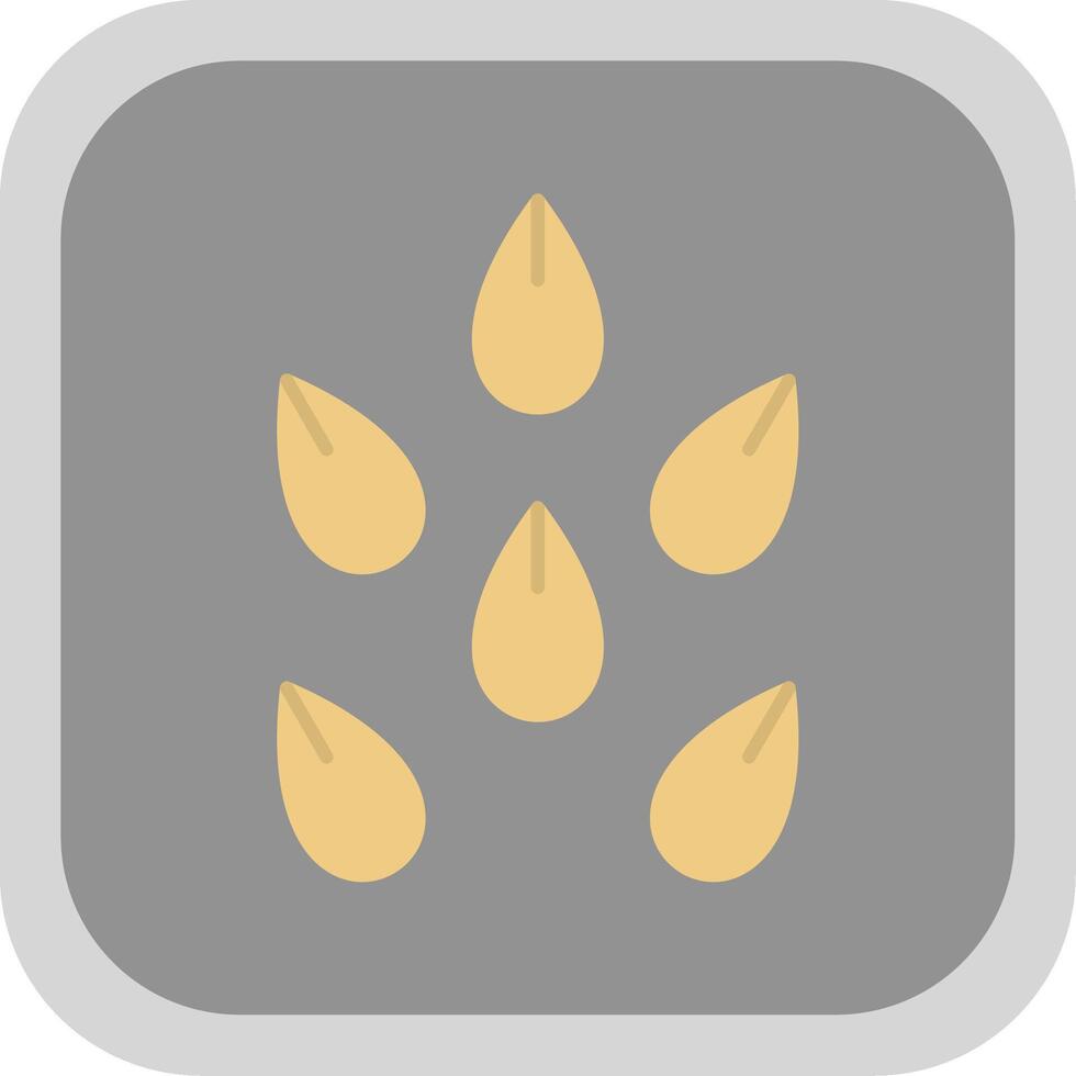 Seeds Flat Round Corner Icon vector