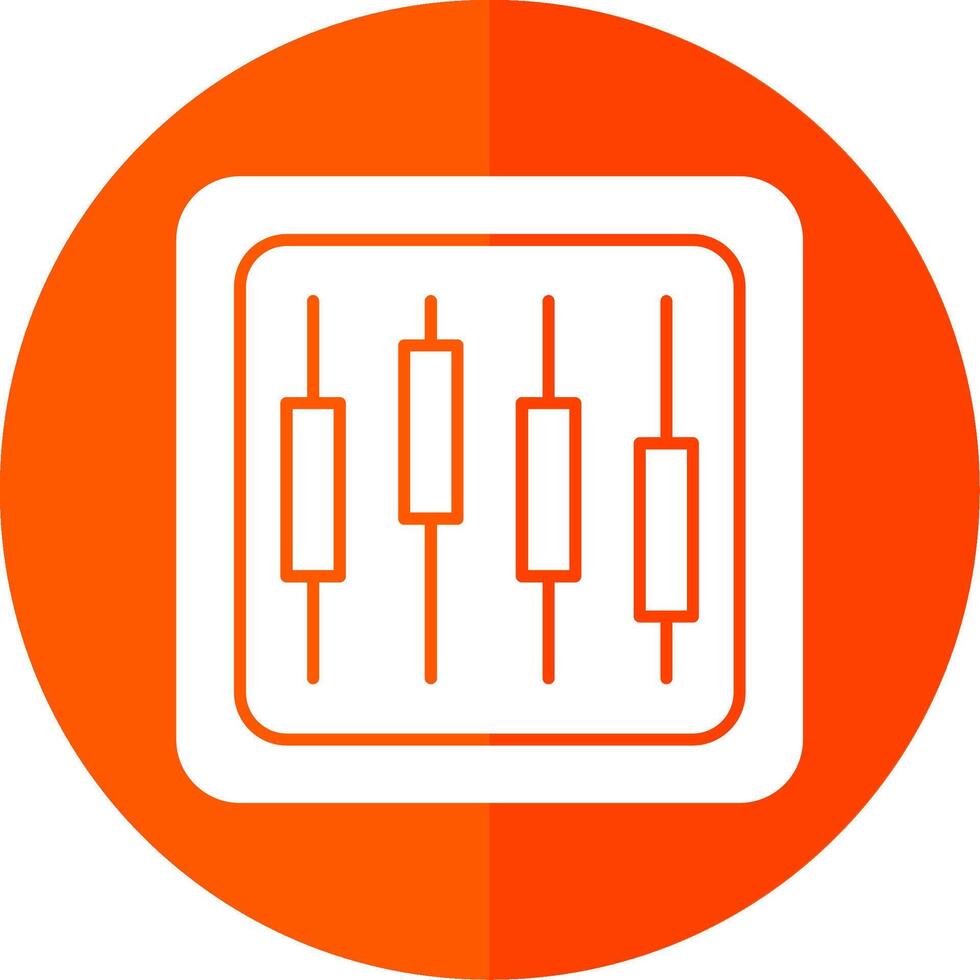 Diagram Glyph Red Circle Icon vector