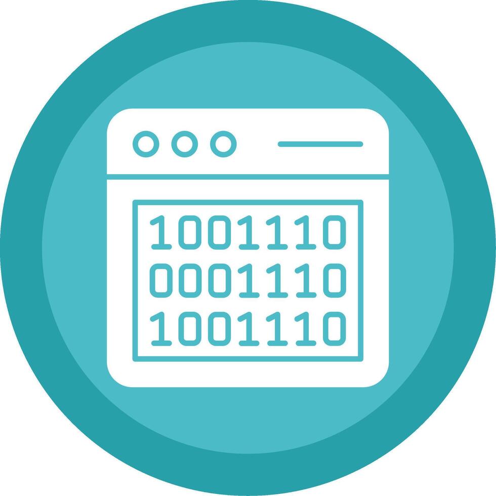 Binary Code Glyph Multi Circle Icon vector