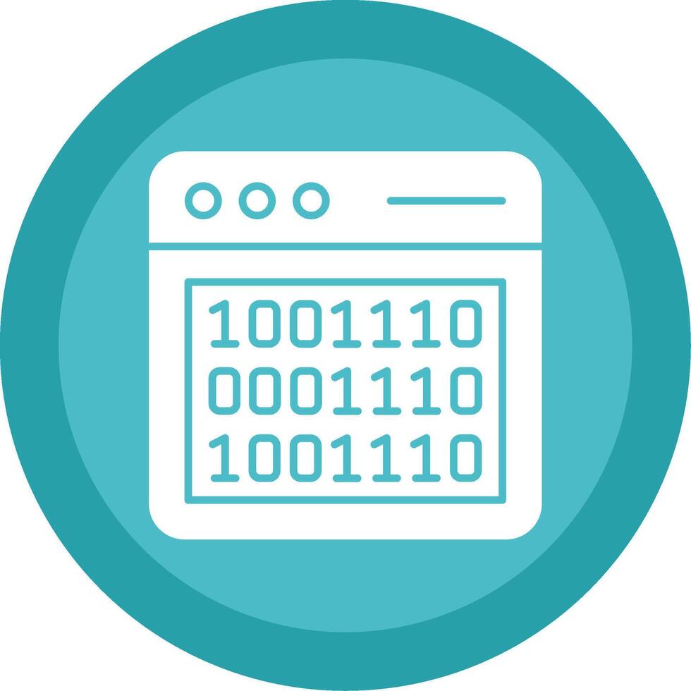 Binary Code Glyph Multi Circle Icon vector