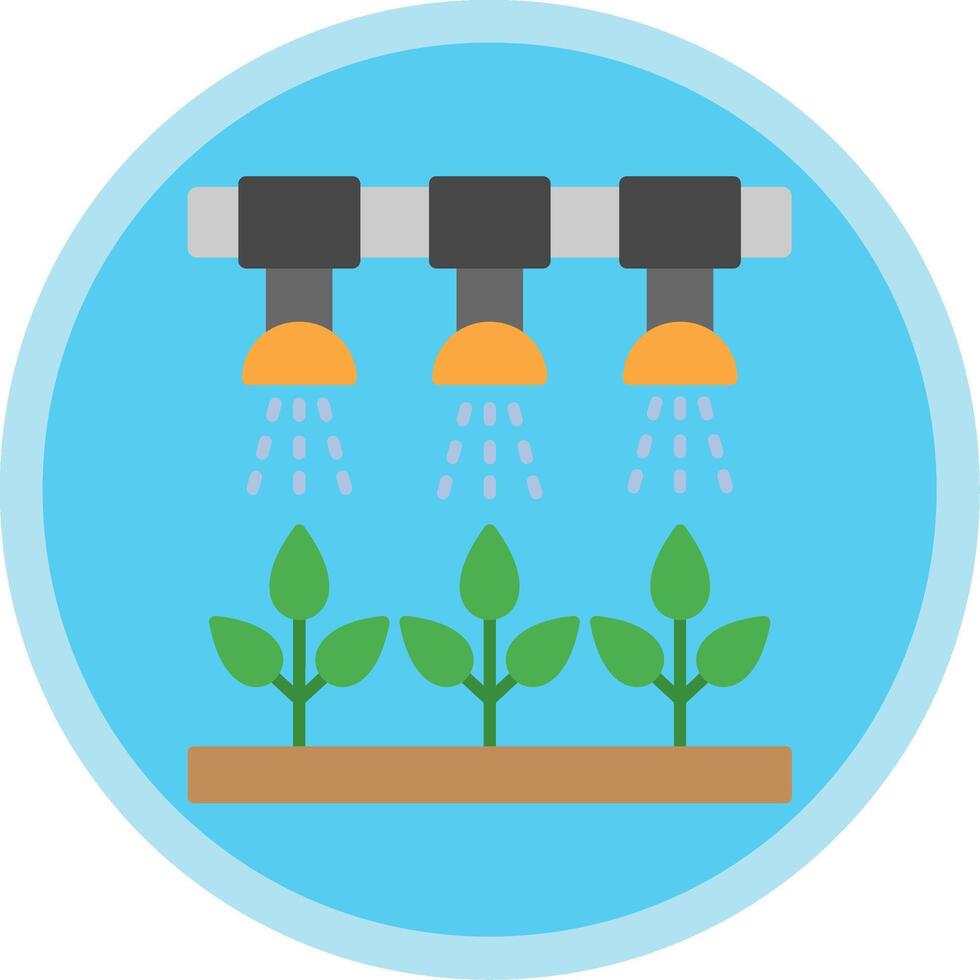 Irrigation System Flat Multi Circle Icon vector