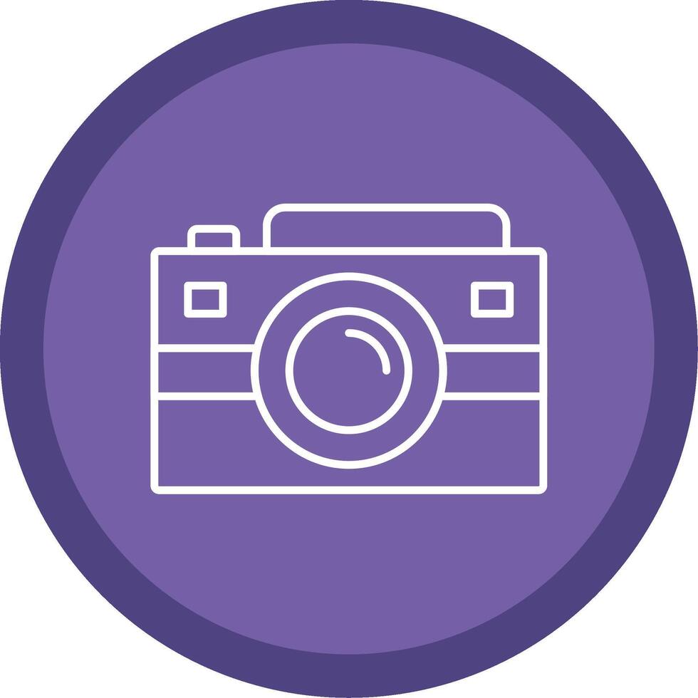 Camera Line Multi Circle Icon vector