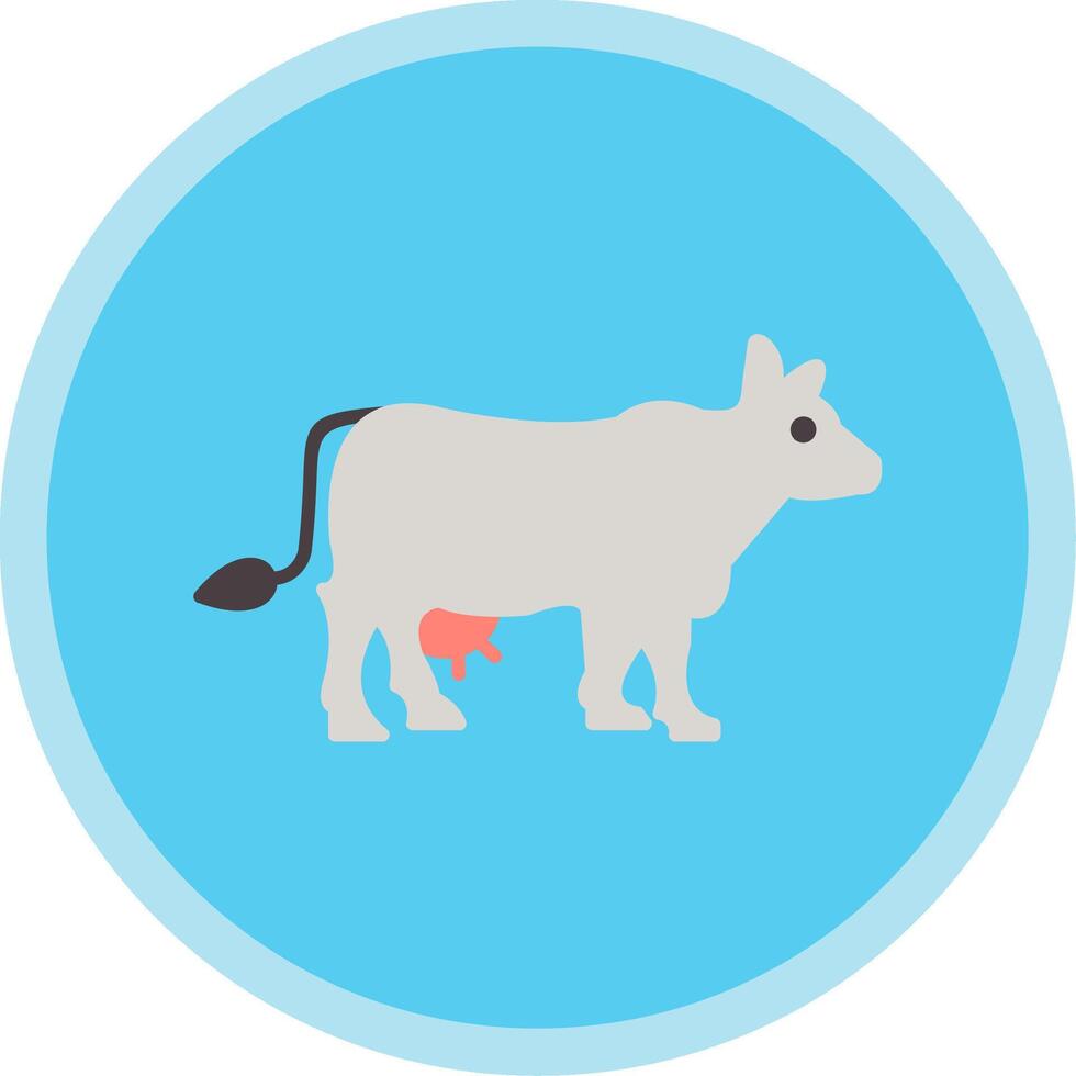 vaca plano multi circulo icono vector