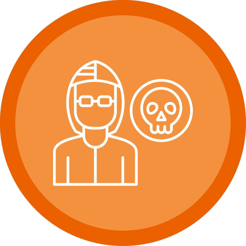 Robber Line Multi Circle Icon vector