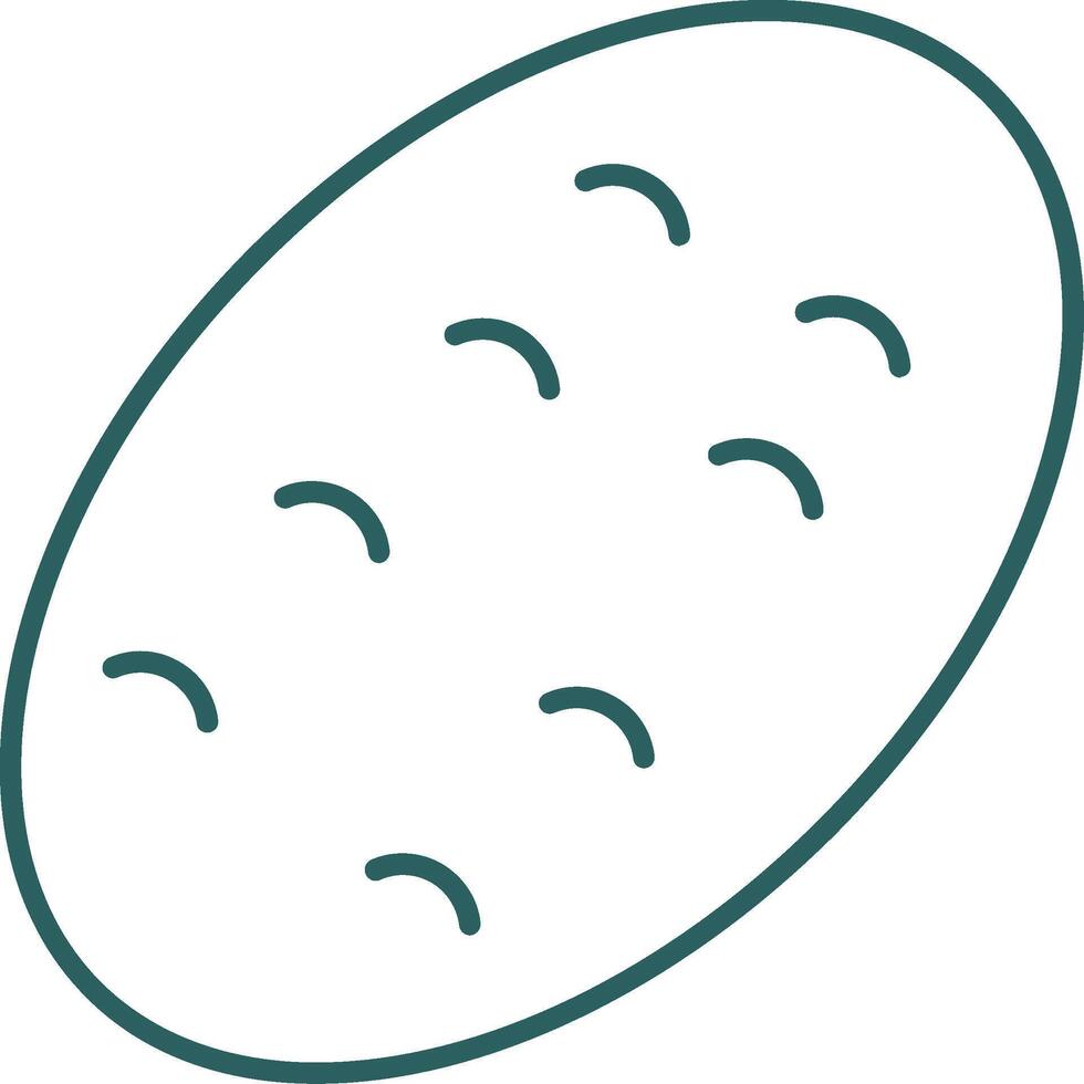potato Line Gradient Round Corner Icon vector