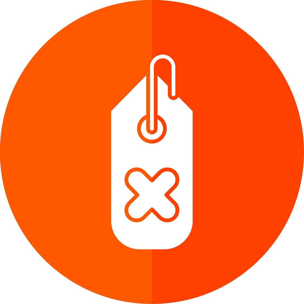Tag Glyph Red Circle Icon vector