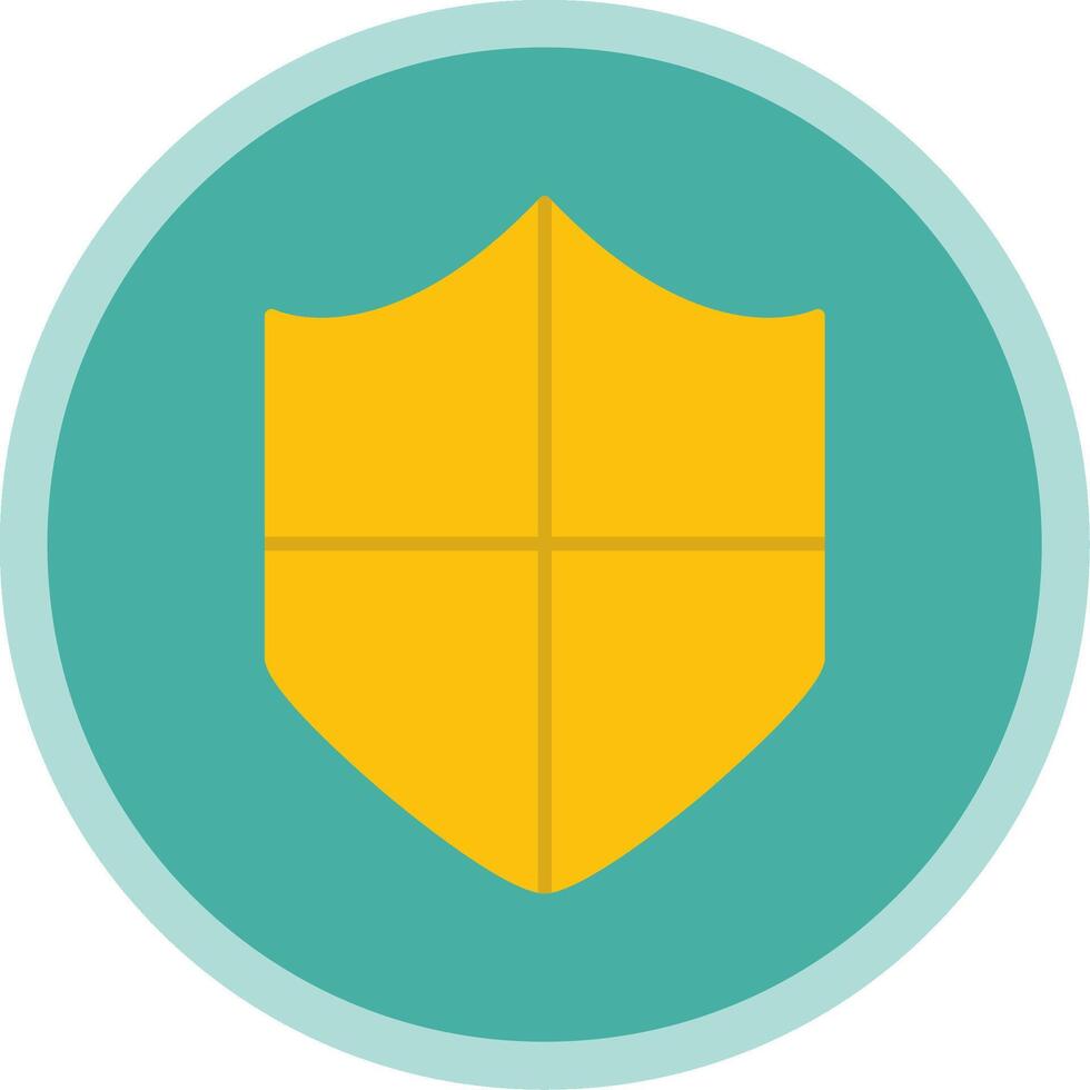 Shield Flat Multi Circle Icon vector