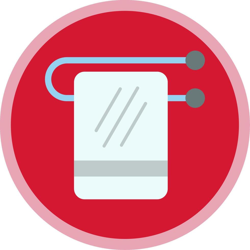 Towel Rack Flat Multi Circle Icon vector
