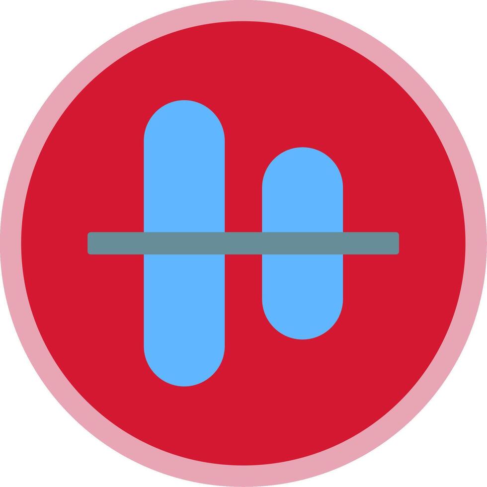 Vertical Align Centre Flat Multi Circle Icon vector