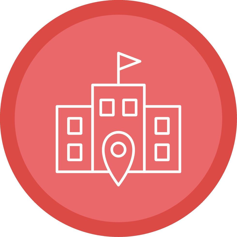 Polling Place Line Multi Circle Icon vector