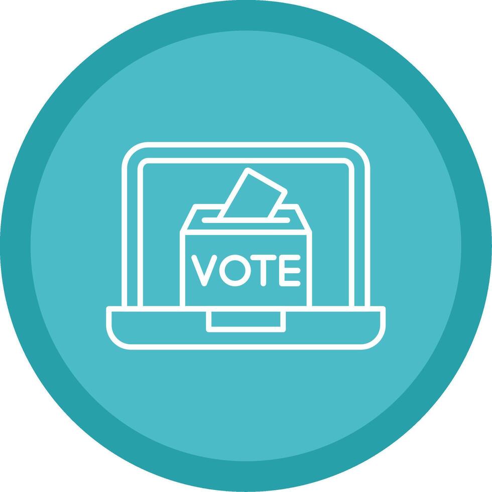 Online Voting Line Multi Circle Icon vector