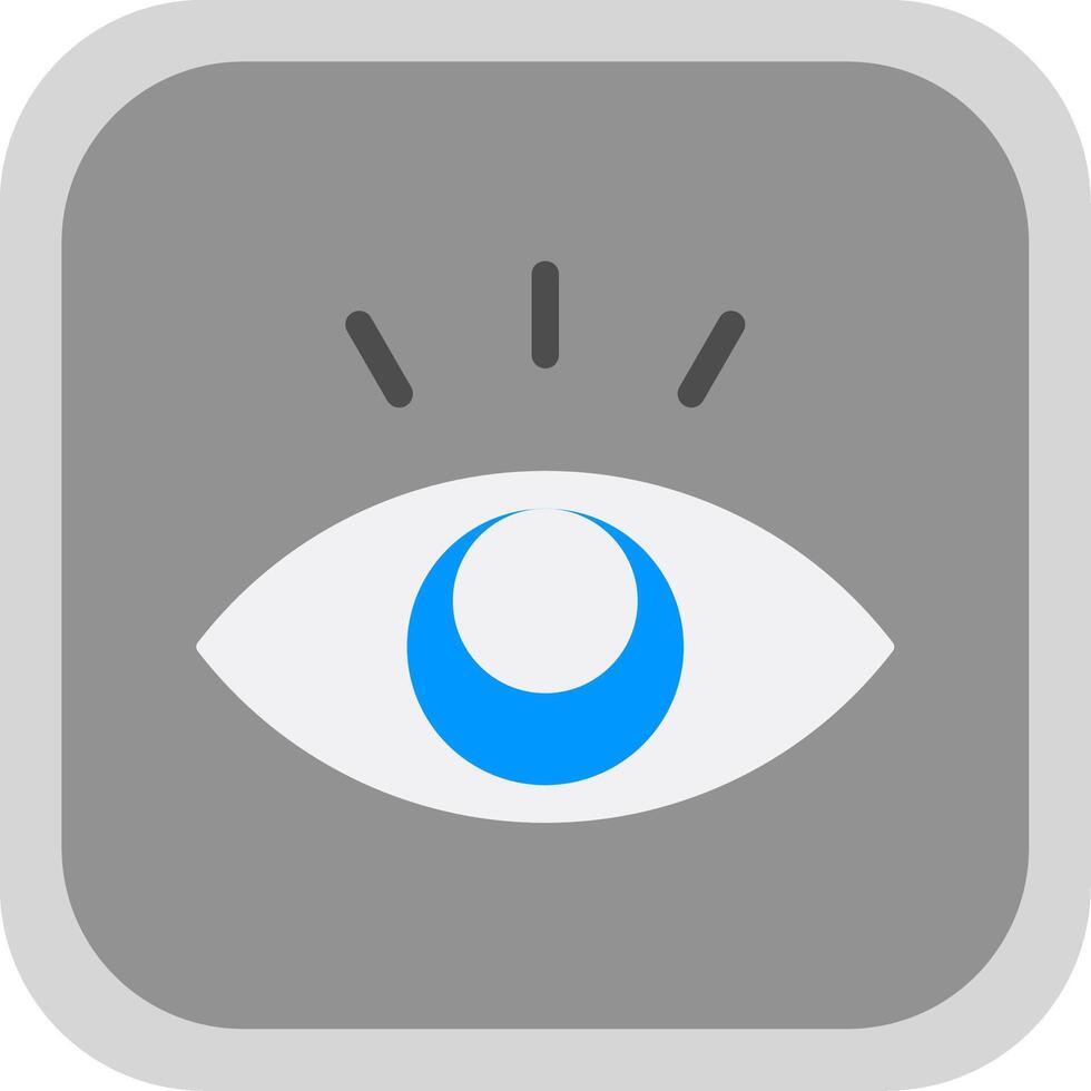 Eye Flat Round Corner Icon vector