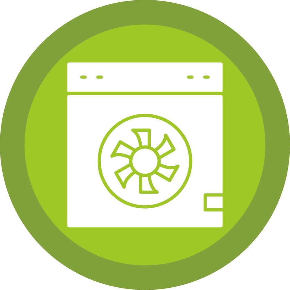 Cooler Glyph Multi Circle Icon vector