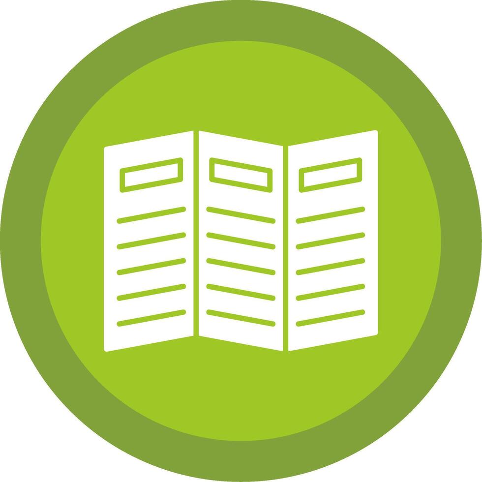 Brochure Glyph Multi Circle Icon vector