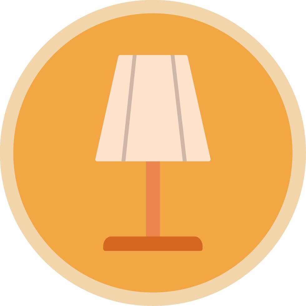 Table Lamp Flat Multi Circle Icon vector