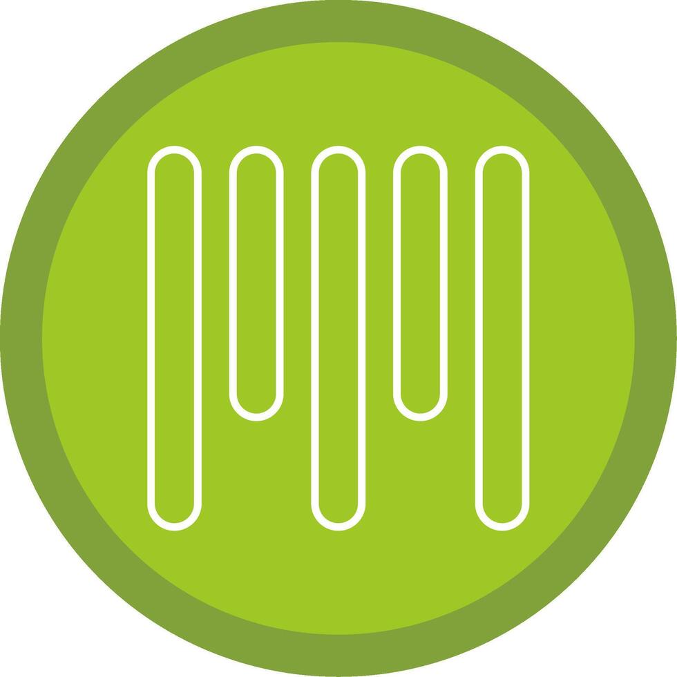 Vertical Align Top Line Multi Circle Icon vector