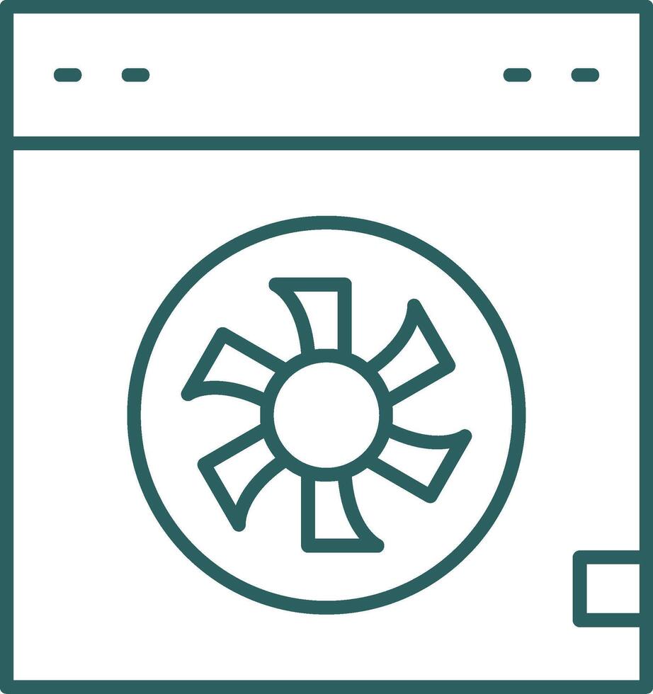 Cooler Line Gradient Round Corner Icon vector