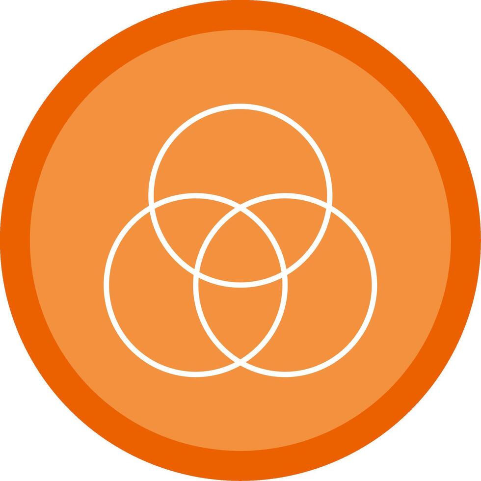 Color Palette Line Multi Circle Icon vector