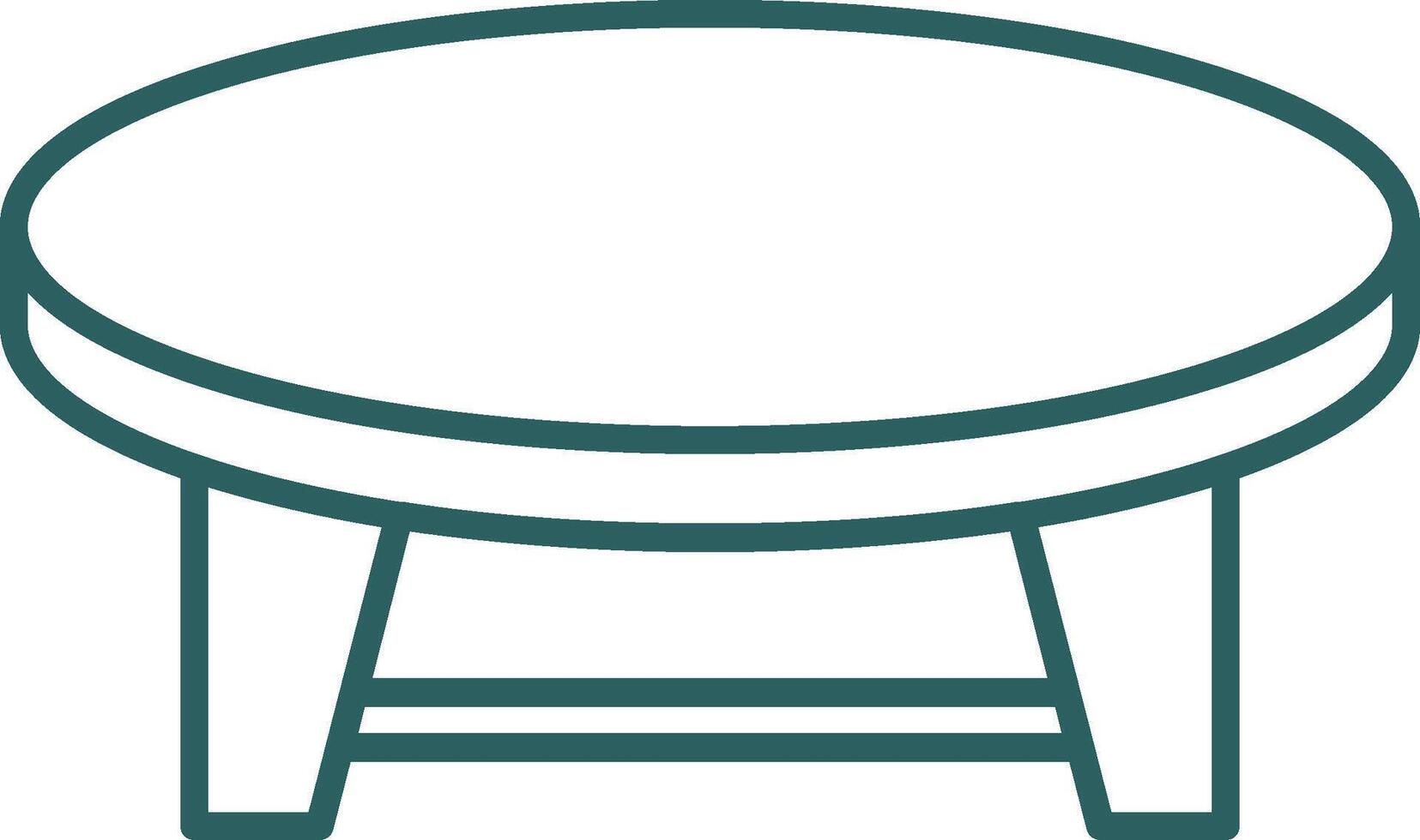 Coffee Table Line Gradient Round Corner Icon vector