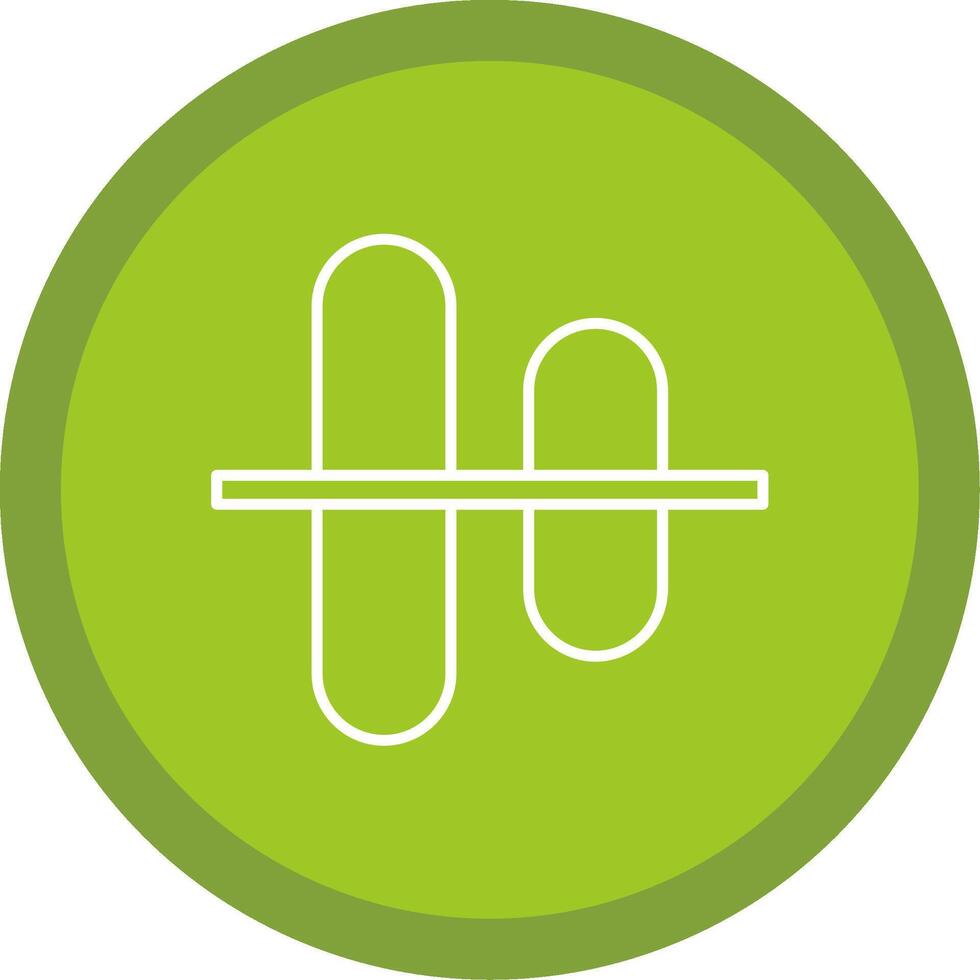 Vertical Align Centre Line Multi Circle Icon vector