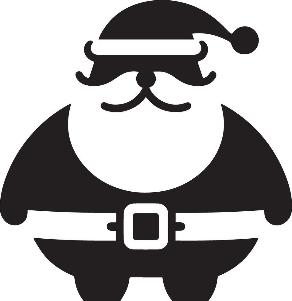 minimal carton funny character, Santa Claus, silhouette 28 vector