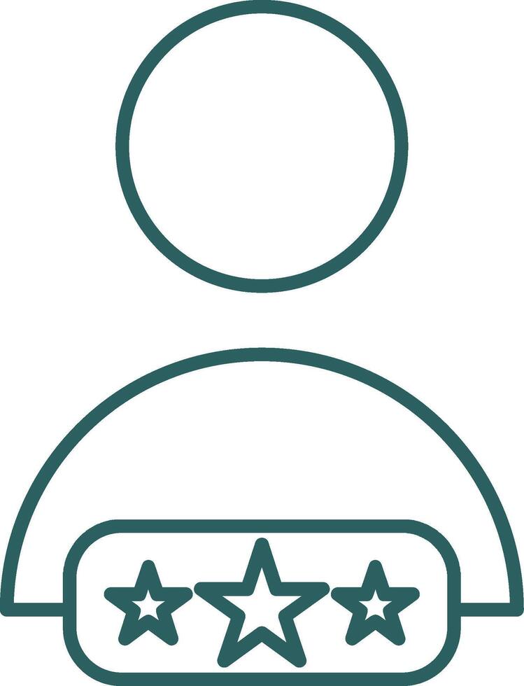 Customer Review Line Gradient Round Corner Icon vector