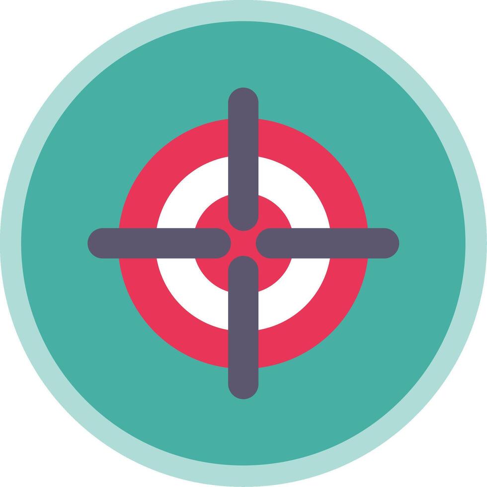 objetivo plano multi circulo icono vector