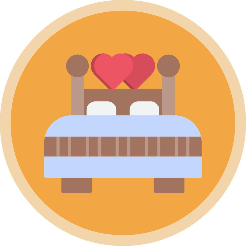 doble cama plano multi circulo icono vector