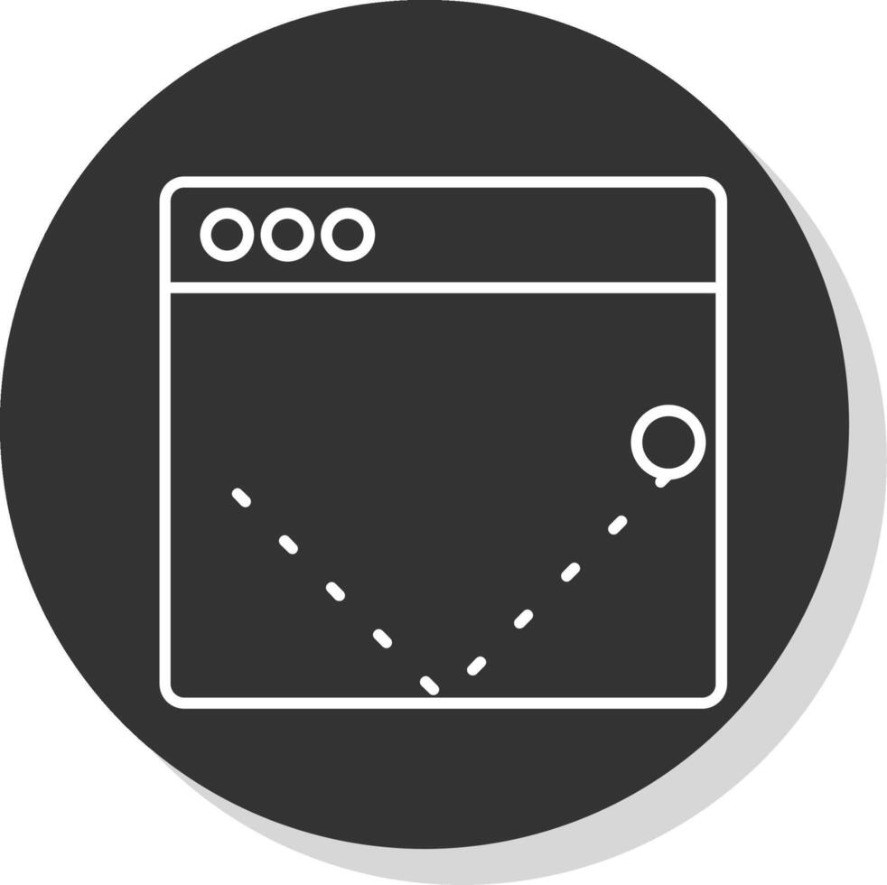 Bounce Rate Line Grey Circle Icon vector