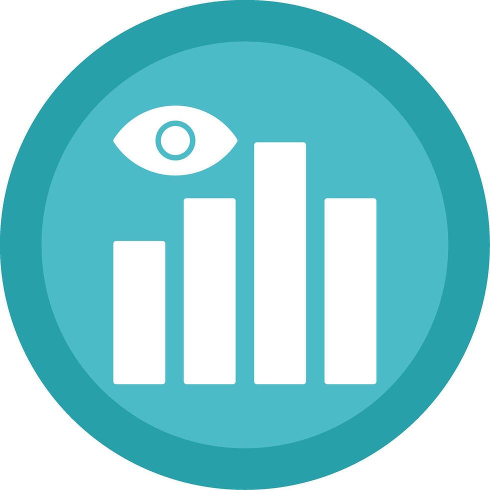 Data Visualization Glyph Multi Circle Icon vector