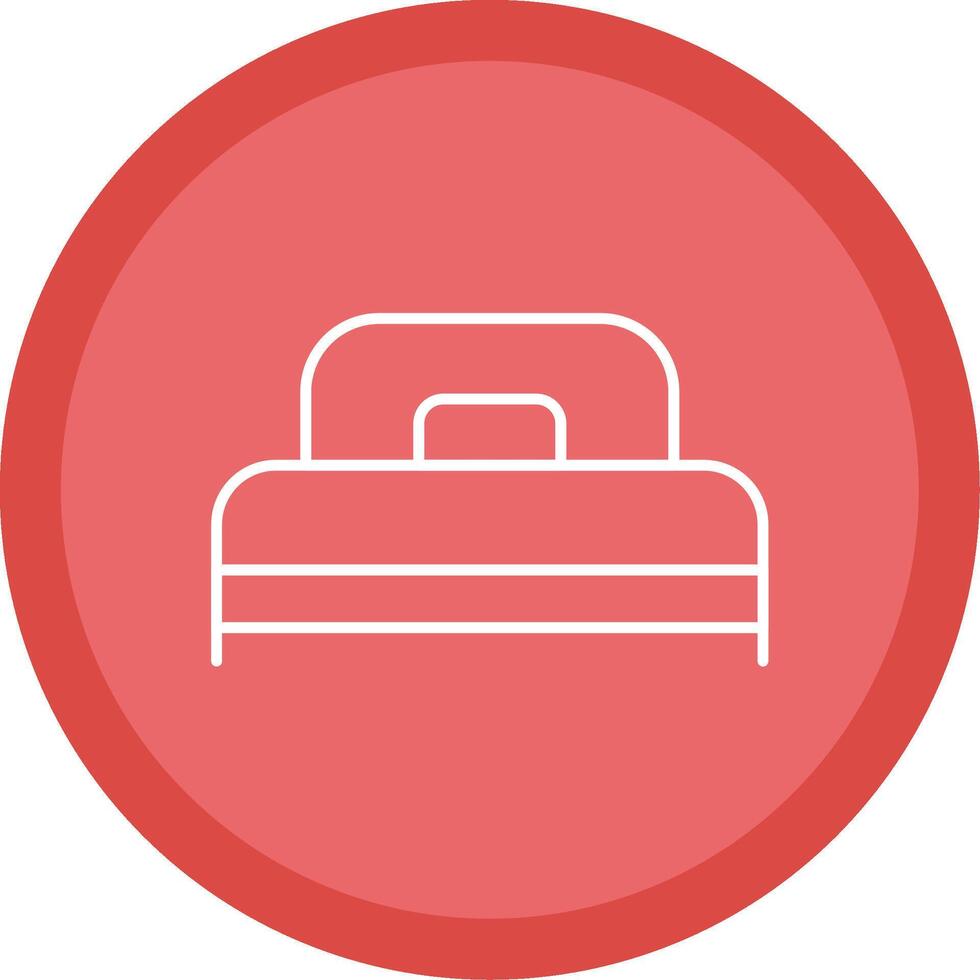 Single Bed Line Multi Circle Icon vector