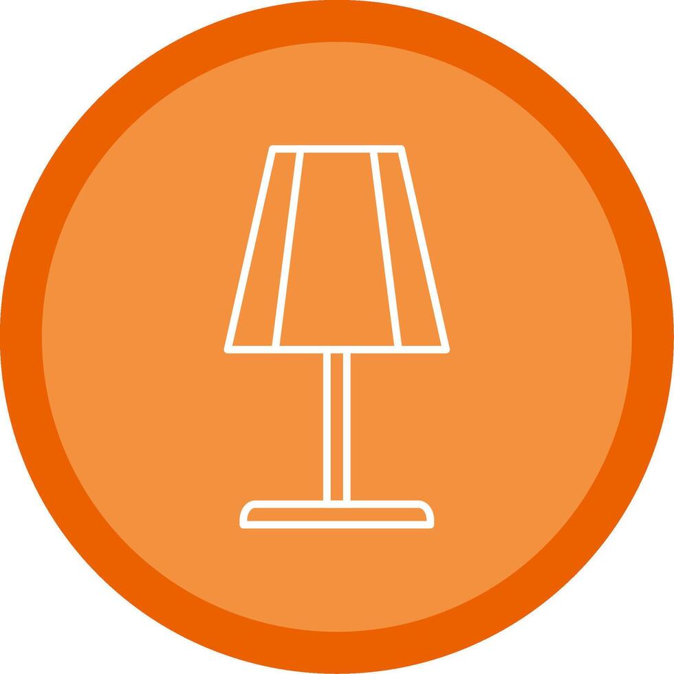 Table Lamp Line Multi Circle Icon vector